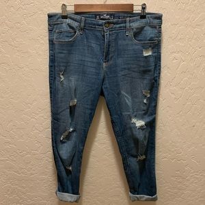 Hollister High-Rise Super Skinny Distressed Jeans